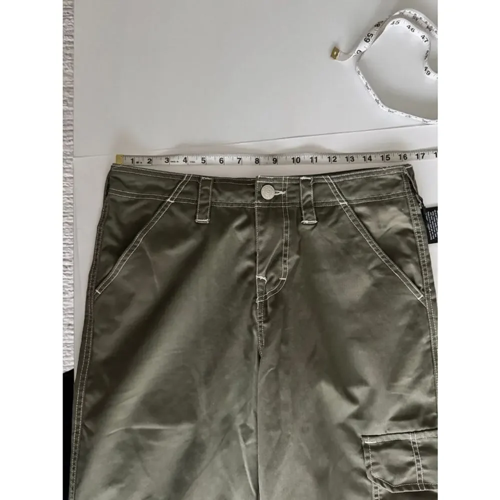 NWT True Religion Bobbi Baggy Cargo Pants Kalamata Olive Green size 28 - Picture 16 of 16